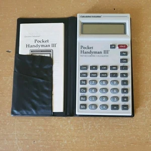 Pocket Handyman III Calculator Calculated Industries In Case Tested w/ Battery  - Picture 1 of 8