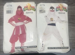 Butterick Power Ranger Pink Ninja and White Ninja Ranger Pattern Kits - Picture 1 of 2