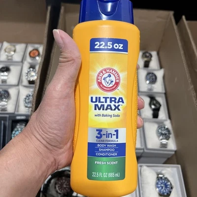 Champú acondicionador Arm & Hammer💯Ultra Max 3 en 1 aroma fresco jabón corporal 15 oz😁 Foto 1 de 4