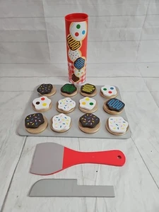 Melissa & Doug affettare e cuocere biscotti in legno cibo set gioco manca guanto forno - Foto 1 di 8