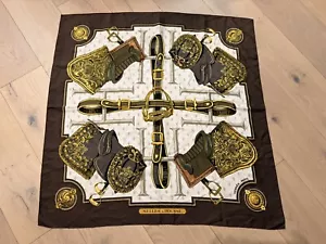 RARE ANCIEN foulard en soie Hermes "Selles a Housse" Carré 90 - Photo 1/11