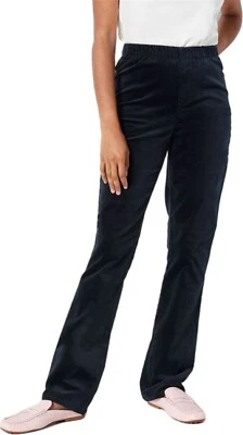 Pantalones Isaac Mizrahi Petite Terciopelo Largo Bootcut Negros 4P Nuevos sin Etiquetas (143) Foto 1 de 2