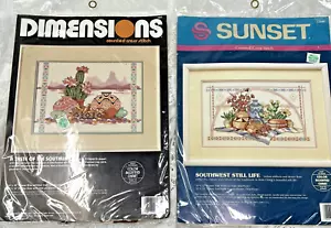 2 Dimensions & Sunset Counted Cross Stitch Kit Southwest Collection Kits NWT - Picture 1 of 5