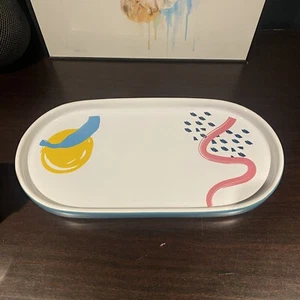 Grove Co. Keramik Abstrakte Kunst Oval Waschtisch Schmuck Seifenablage - Bild 1 von 5