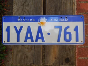 License Plate Number Plate WA Rental Car Sun Base 1YAA 761 - Picture 1 of 1