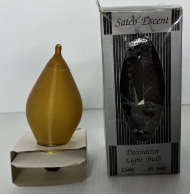 Satco S3416 120V Medium Base 40-Watt C11 Light Bulb, Amber Spun - Image 1 of 3