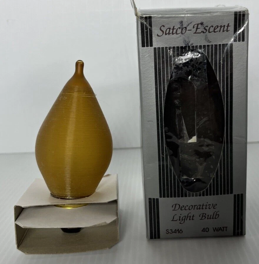 Satco S3416 120V Medium Base 40-Watt C11 Light Bulb, Amber Spun - Image 1 of 3