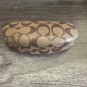 Coach Hard Clamshell Sunglasses Case Brown Designer Monogram - Picture 1 of 9