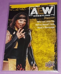 2021 Upper Deck AEW Nyla Rose Card RARA Wrestling Yellow Magazine Parallela #97 - Foto 1 di 1