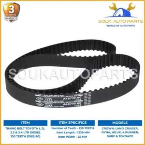 CINGHIA DISTRIBUZIONE L 2L 130 DENTI PER TOYOTA LAND CRUISER DYNA 4 RUNNER & HILUX 1982-90 - Foto 1 di 1
