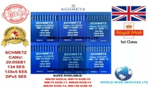 SCHMETZ MÁQUINA DE COSER INDUSTRIAL DPX5 AGUJAS PUNTO DE BOLA AJUSTE HERMANO JUKI &MOS - Imagen 1 de 6