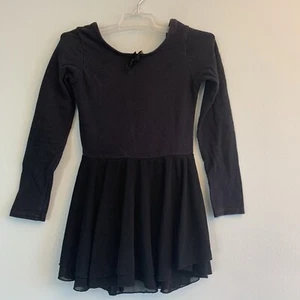 Theatricals Girls Black Long Sleeves Skirted Leotard Dance Ballet Size Small - Picture 1 of 6