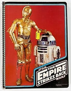 1980 Star Wars Vintage R2-D2 C-3PO Empire Strikes Back Notebook Lucasfilm
