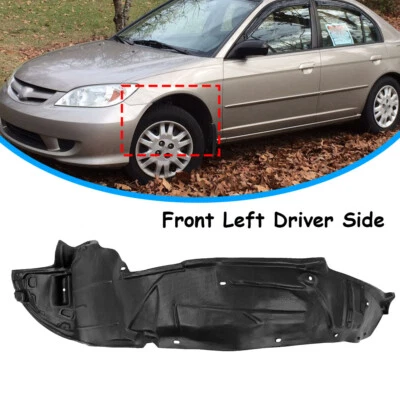Fender Liner Fit For 2004-2005 Honda Civic Sedan HO1248121 Front Left Hand Side Foto 1 de 4
