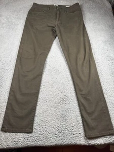 Flint And Tinder Pants Mens 34x31.5 Slim Fit Chino Twill Olive Green Huckberry - Picture 1 of 6