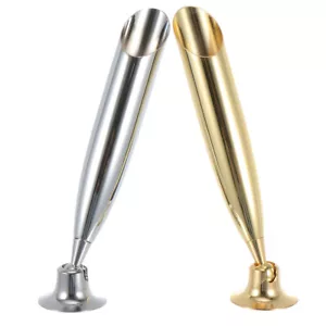 2 PIEZAS Pluma de tinta Soporte Pluma Almacenamiento Pluma Soporte Pluma de plata Soporte Pluma de escritorio de metal Soporte - Imagen 1 de 12