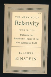 The Meaning of Relativity by Albert Einstein 5th Ed Princeton University 1974 PB - Picture 1 of 5