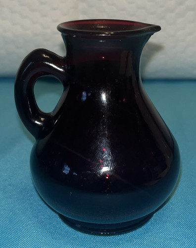 Vintage Avon Glass Ruby Red Miniature Picture ￼