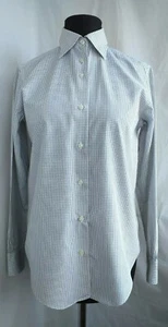 Brooks Brothers Damen Hemd bügelfrei weiß kariert Baumwolle einfarbig Hemd Größe 4  - Bild 1 von 9
