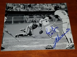 Kevin Bass & Alex Trevino Autographed 8x10 Photograph Houston Astros - Picture 1 of 1