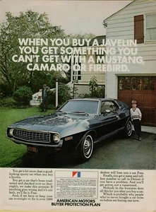 1972 American Motors AMC Javelin Blue We'll Fix It Free Son Vintage Print Ad - Bild 1 von 1