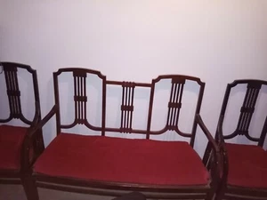 Salottino legno stile antico impero thonet paglia di vienna(anche spedizione) - Foto 1 di 7