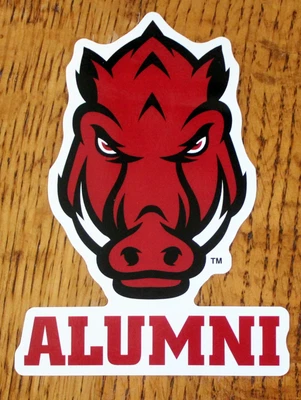 University of Arkansas Alumni Razorbacks NCAA Die Cut Window Decal Car Sticker - Image 1 of 4