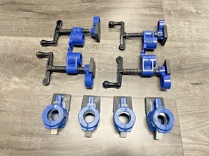 4x Heavy Duty 3/4" 20mm Gluing Pipe Tube Clamp Vice Vise Tool Wide Protect Pads - Picture 1 of 8