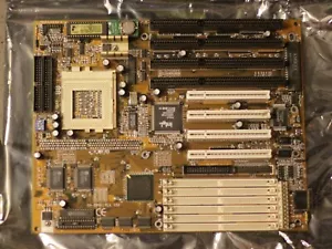 GIGABYTE GA-586HX  1.55 SOCKET 7 baby AT MOTHERBOARD  ISA PCI NEW BATTERY FITTED - Picture 1 of 14