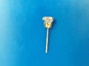 14K Solid Yellow Gold & Zircon Single Ear Small Stud Earring - Picture 1 of 4