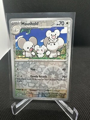 Pokemon TCG - Reverse Holo Maushold 74/91 - Paldean Fates 2024 - Image 1 of 2