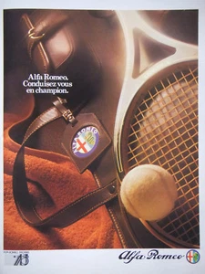ALFA ROMEO DRIVE IN CHAMPION 1985 IMPRESIÓN PUBLICITARIA original - tenis - Imagen 1 de 1