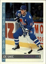 1992-93 O-Pee-Chee Nordiques Hockey Card #54 Joe Sakic