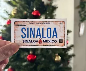 2 PCS Decorative Sinaloa License Plate Stickers Full Color, Weatherproof - Foto 1 di 3