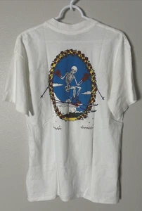 Vintage Single Stitch 1994 Grateful Dead Ski Double Sided T Shirt Size Large - Picture 1 of 13