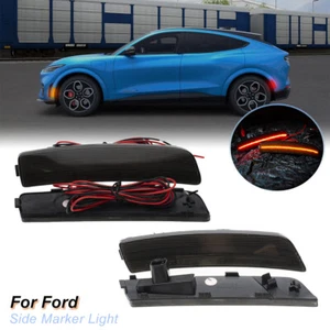 Luz marcadora lateral LED ámbar y roja con lente de humo 4 piezas para Ford Mustang Mach-E 2021-24 - Imagen 1 de 11
