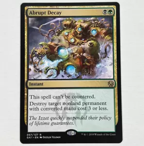 Abrupt Decay 057/127 GK1 Rare Magic The Gathering MTG Card LP - Picture 1 of 5