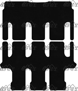 2021 MERCEDES V CLASS 2021 REAR SECTION TAILORED BLACK CARPET FLOOR MATS - Picture 1 of 8