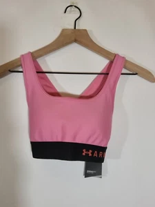 Under Armour Mid Impact Solid Color Logo Band Women's Sports Bra XS  - Picture 1 of 3
