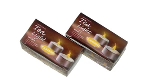 LED TEA CANDLES flameless two-2 pk white 1.5" diameter PRICE EACH BOX (office-1) - Picture 1 of 3