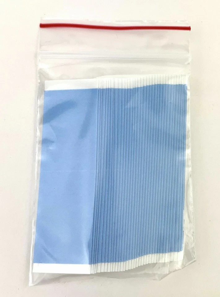 DOUBLE SIDED TAPE BLUE LINER STRAIGHT WIG 1" X 3" -36 PCS BY WALKER TAPE CO - Image 1 of 1