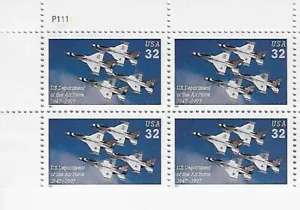 US Dept of Air Force 32c Stamp Plate Block of 4 Scott #3167 - Picture 1 of 1