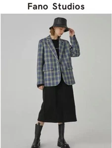 BNWTS Fano Studios Check Jacket Blazer SizeS - Picture 1 of 11