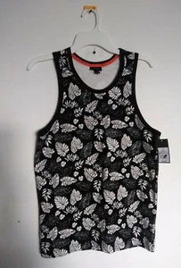 Mossimo Women's Black White Leaf Print Tank Top Tunic Size Small NWT Retail $15 - Picture 1 of 7