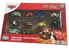 Disney Pixar Cars Mini Racers 10 Pack Gold Cruisin Lightning Red Lizzie Flo Fill