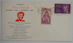 Eleanor Roosevelt  5¢ Stamp, First Lady/Humanitarian 1972 Cover - Picture 1 of 2