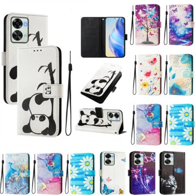 Painted PU Leather Wallet Case Phone Case Cover for OnePlus 10 Pro 9 10R Nord 2T - Image 1 of 4