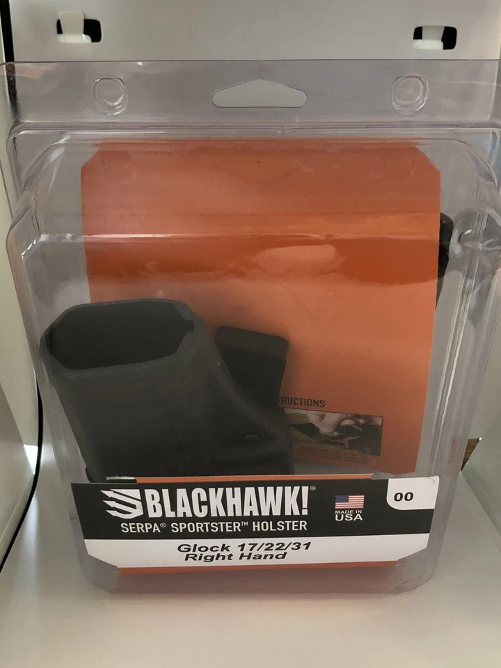 Blackhawk! Funda Serpa Sportster Mano Derecha Glock 17, 22, 31 #00 ¡Enviada Gratis! Foto 1 de 1