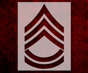 US Army Sergeant First Class Schablone wiederverwendbar 8,5 x 11 Zoll zum Malen - Bild 1 von 3