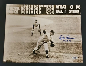 DON LARSEN Signed 1956 WORLD SERIES PERFECT GAME 11x14 Photo-YANKEES-PSA - Picture 1 of 3